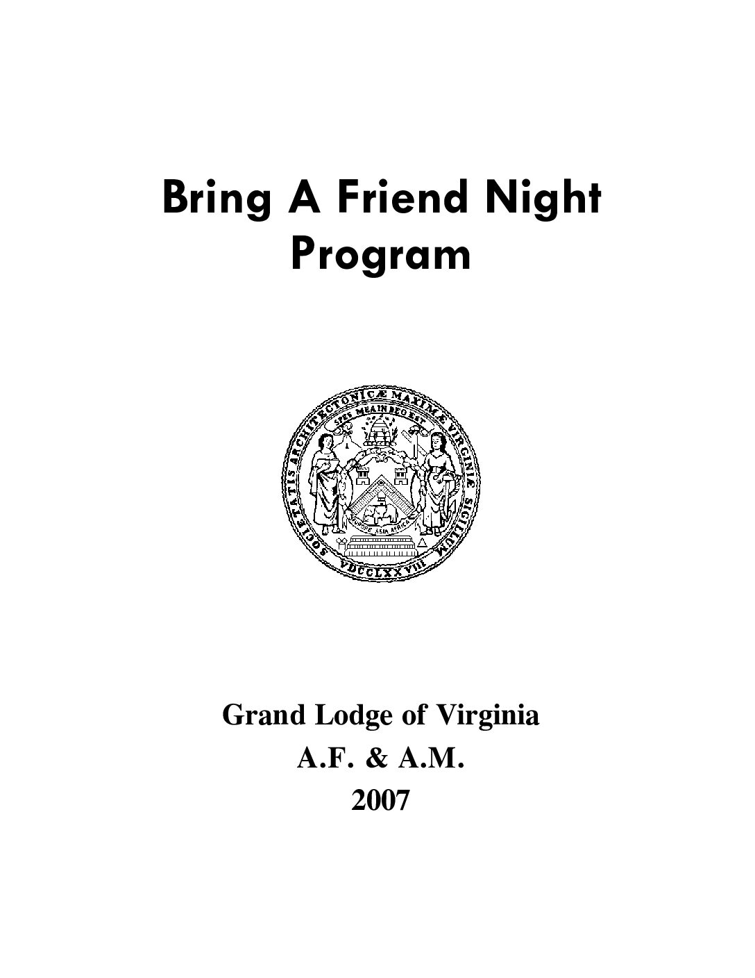 Bring a Friend Night Program