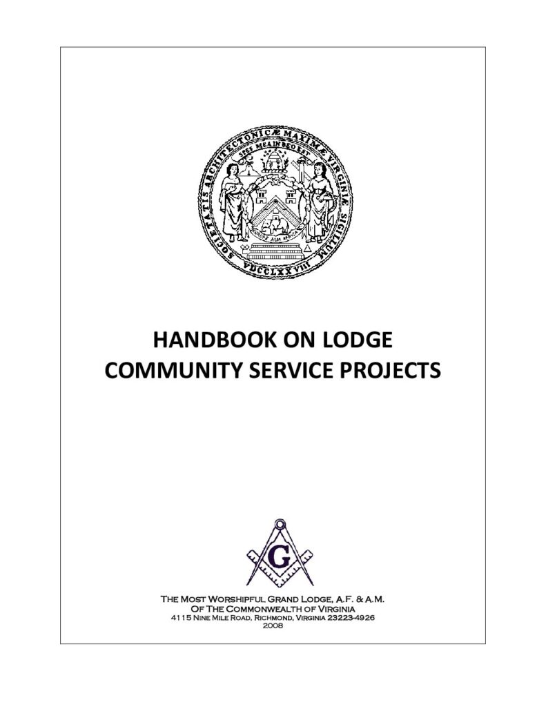 Handbook on Lodge Community Service Projects