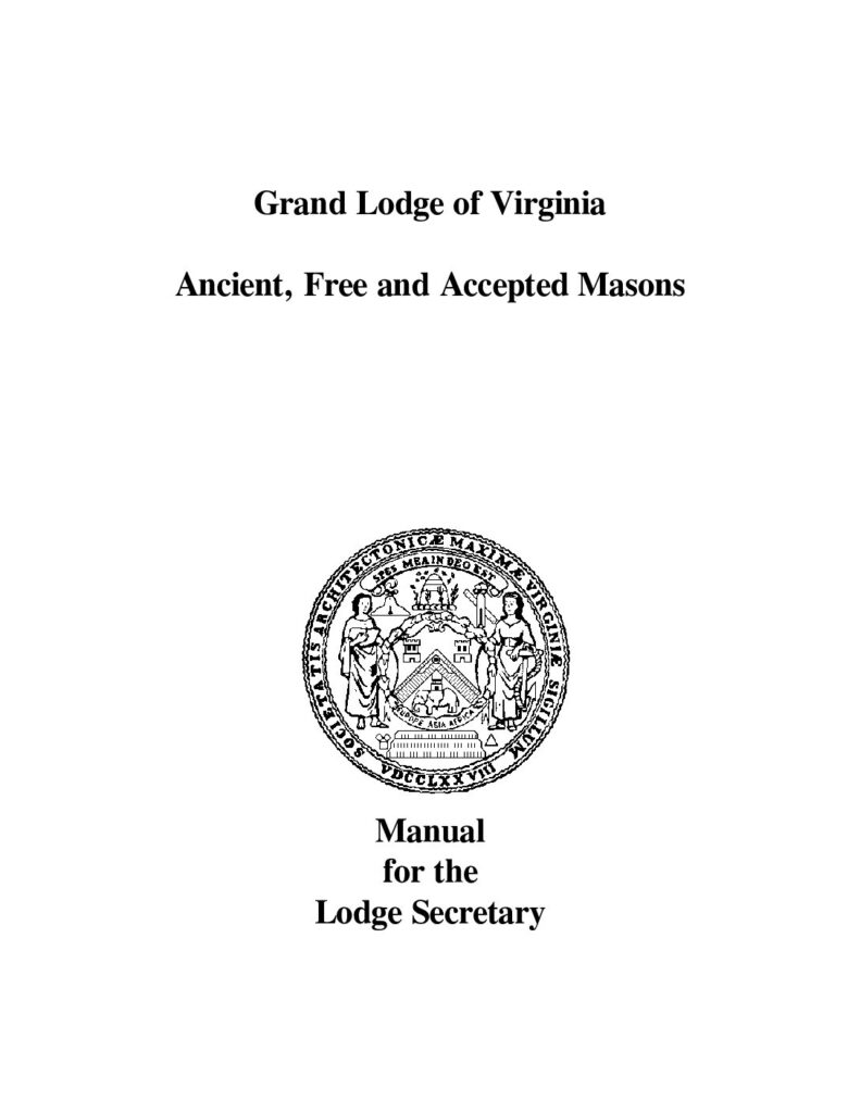 Manual for the Lodge Secretary