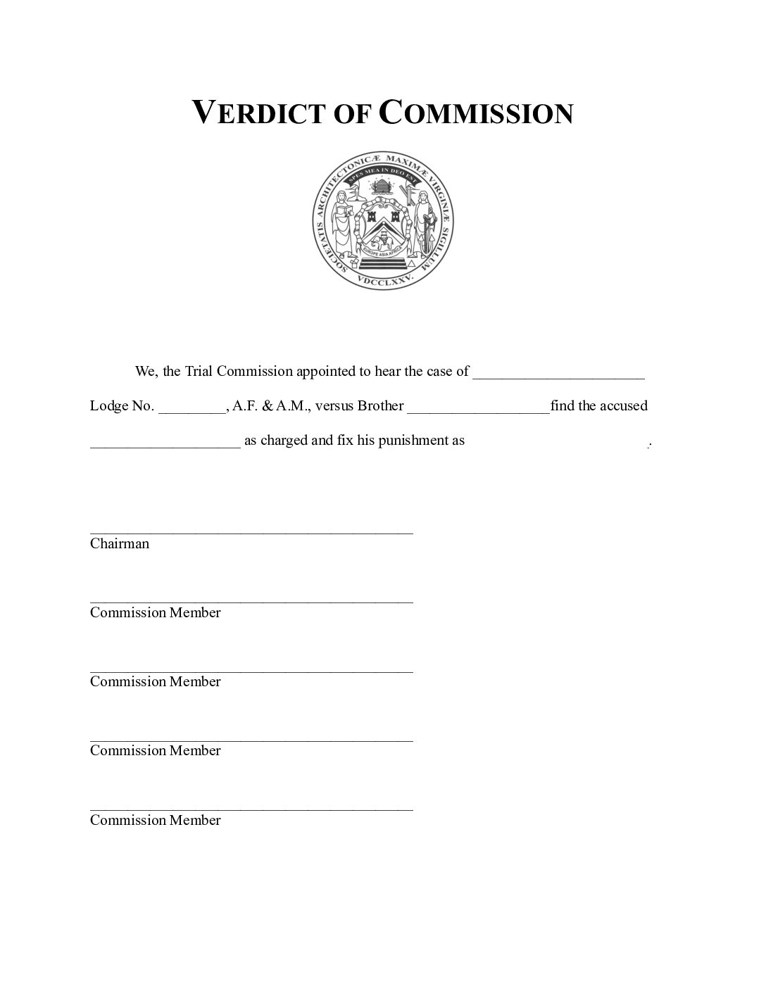 Commission Verdict Template (PDF)